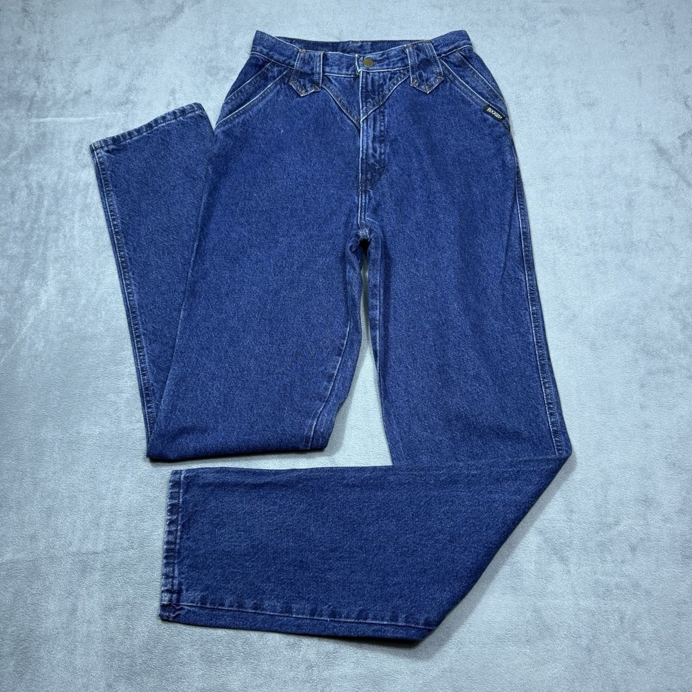 VINTAGE Rocky Mountain Jeans Womens 26x35 Rodeo Ranch Farm Western Straight USA